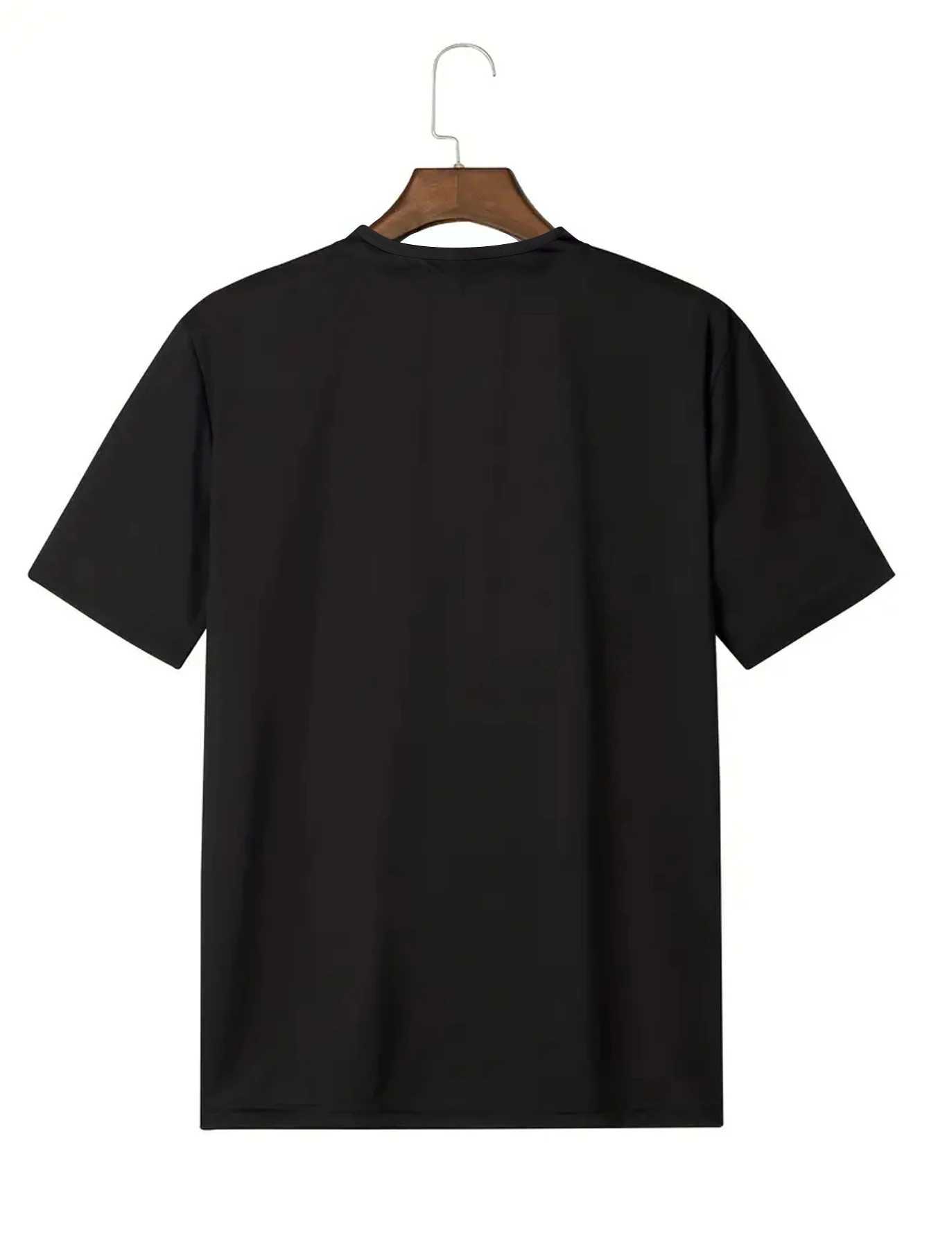 Mysterious masked head like summer mens T-shirt printing comfortable leisure summer round-necked loose short-sleeved elastic sT250319