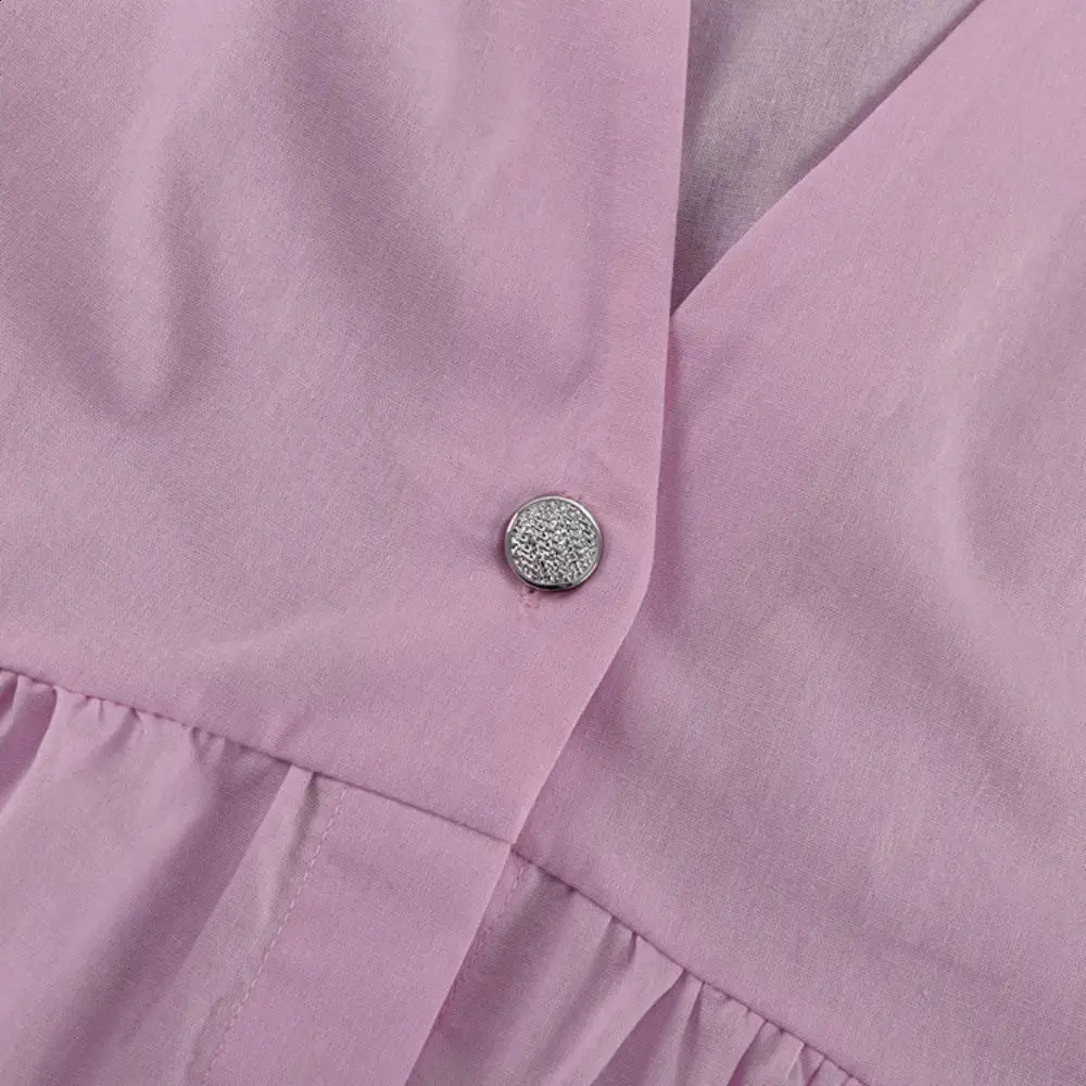 Womens Loose Pink 2 Piece Sets V Neck Sleeveless Tank Top High Waist Wide Pants Suit Solid Elegant Casual Office Lady Outfits 250319