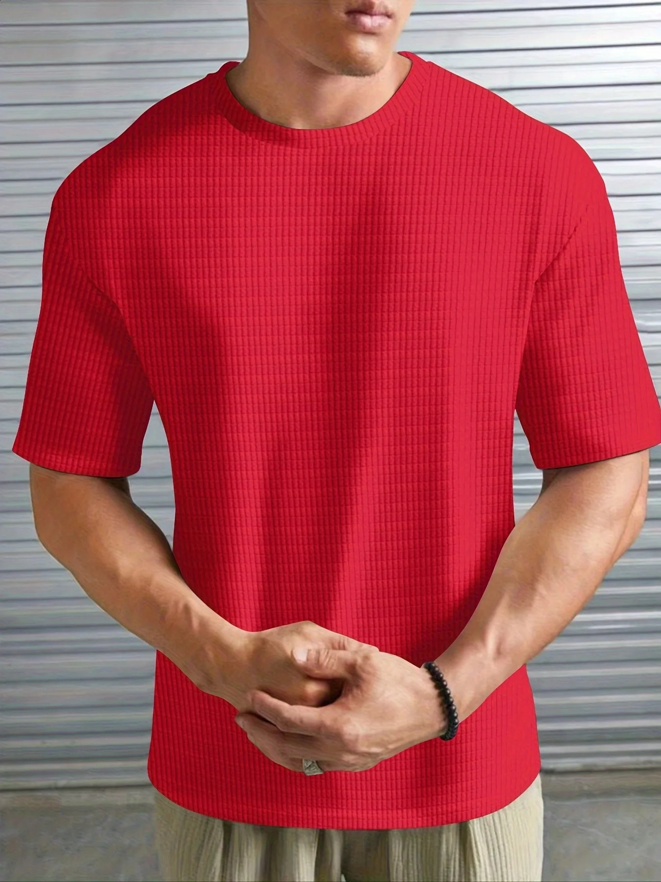 Summer o Collar T-Shirt Mens Fashion Breathable Half Sleeve Top Solid Color Thin casual Cool Quick dry Short Sleeve T-Shir 250319