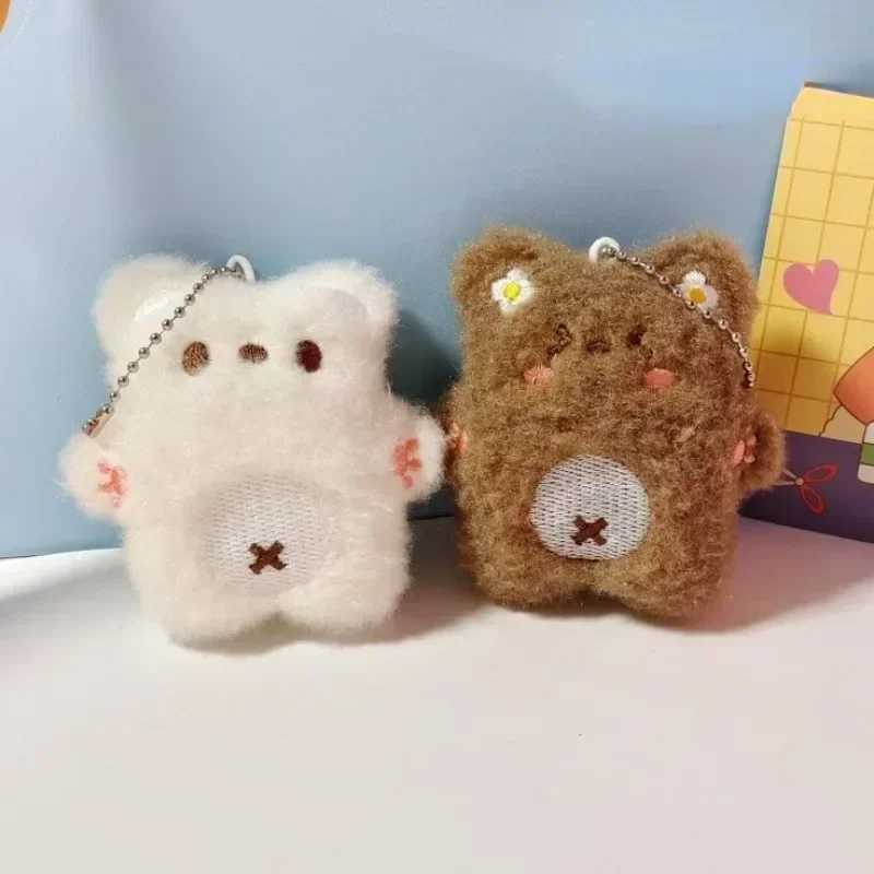 Soft keychain cartoon bear pendant keychain squeeze toy cute plush filled keychain bag decoration couple friend childrens giftXJ250319