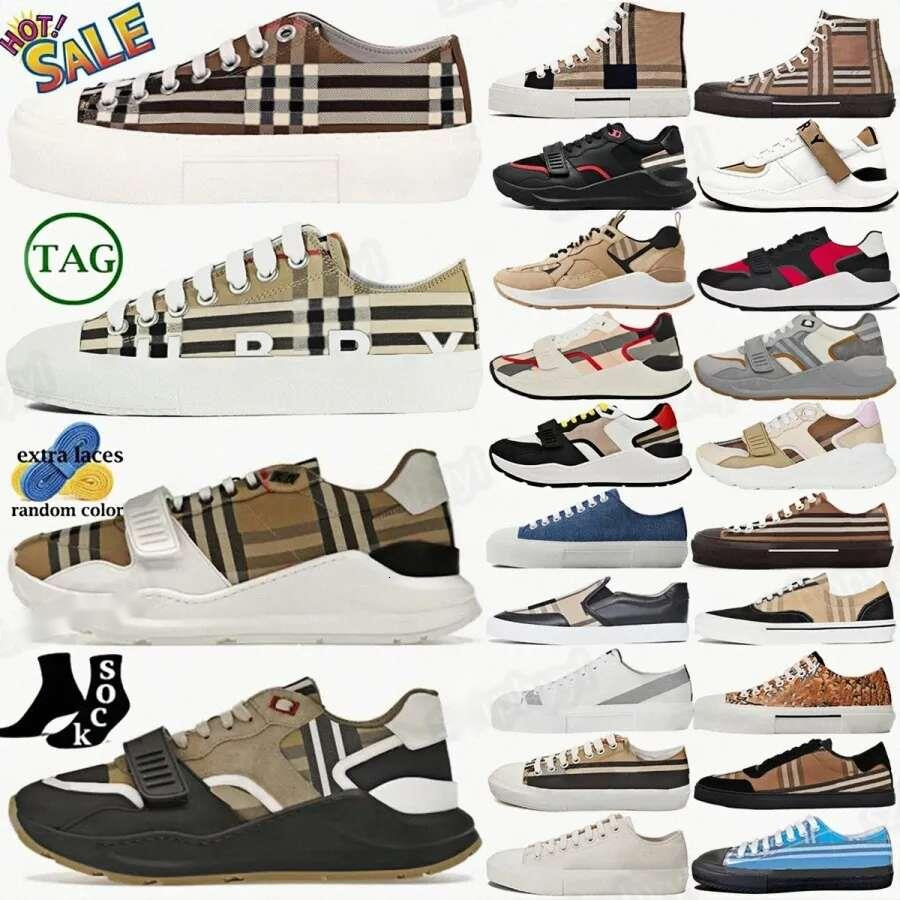 designer sneakers Ramsey Check shoes trainers Regis Cotton Suede Leather sneaker mens Archive Beige Birch Brown Soft Blue Chalkf g6gB#