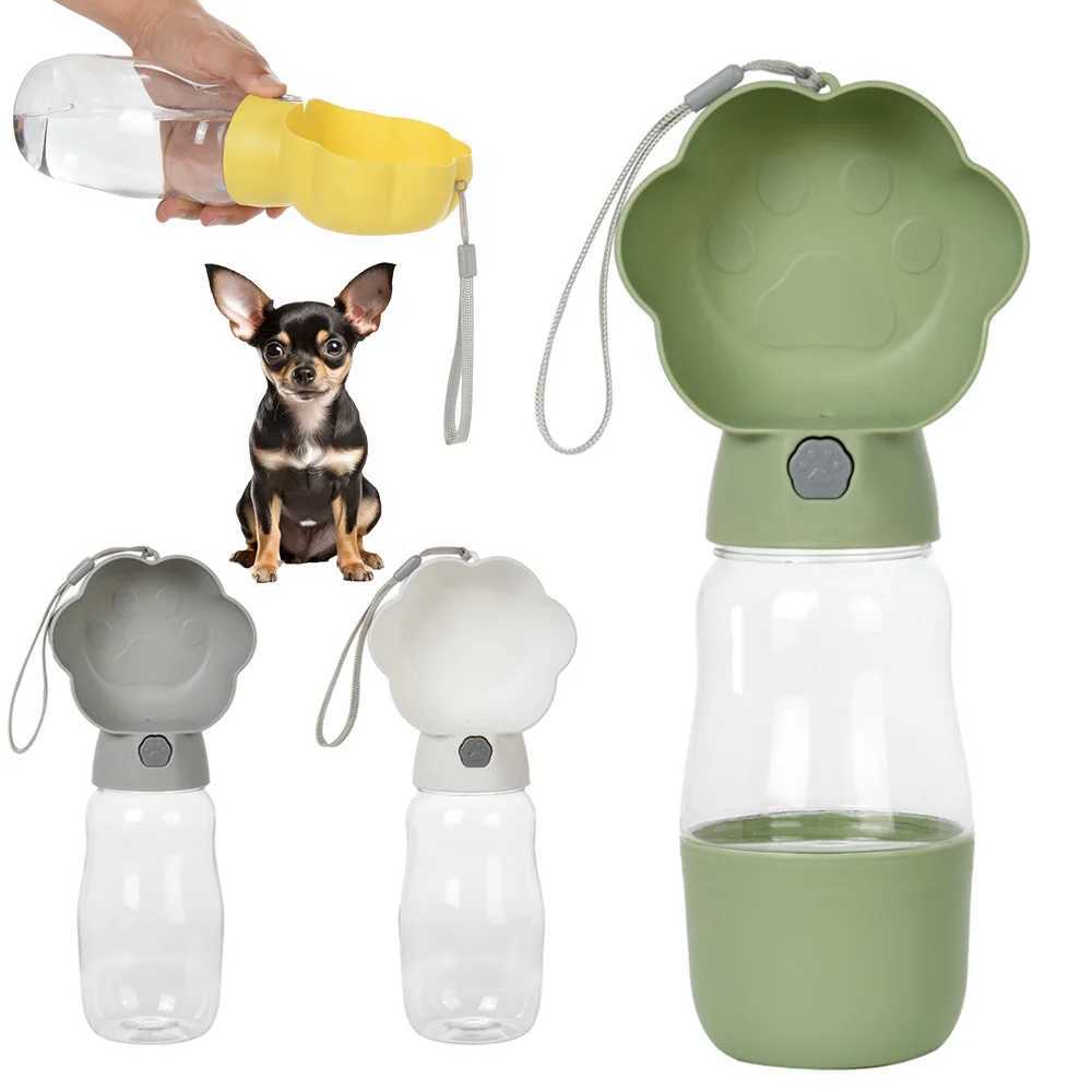 Dog water bottles for small and medium-sized dogs cats hiking leak proof puppies food dispensers drinking bowls and Chihuahua pet supplies Y250319