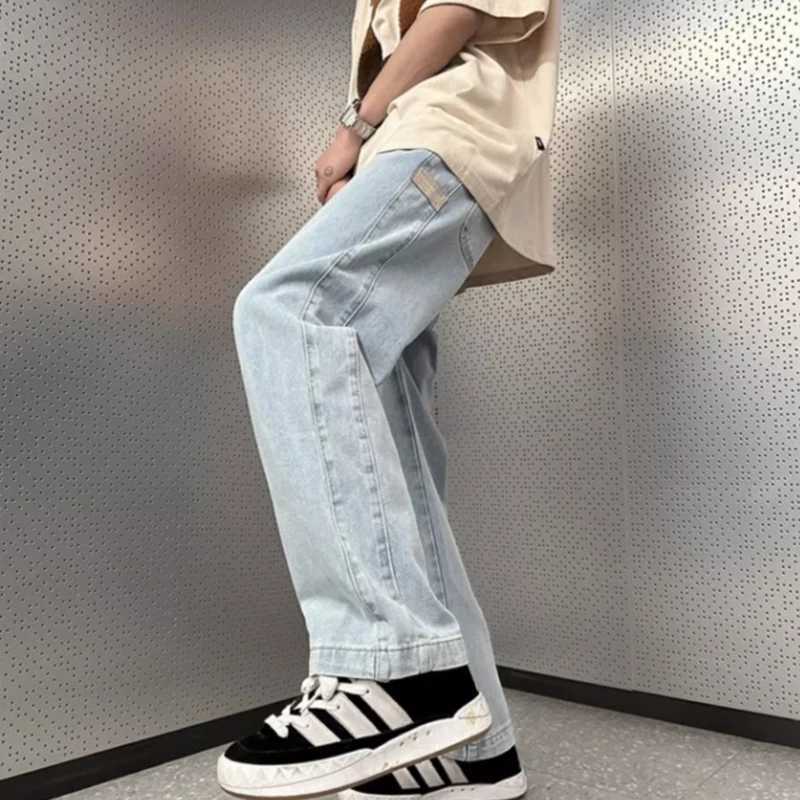 TOI Mens High End Straight Leg Jeans 2024 Summer Business and Leisure Heavy Industry Laundry Lightweight Luxury PantsT250319
