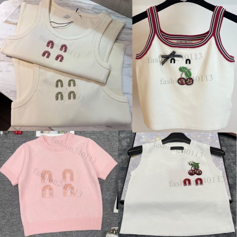 Tank top women designer tank tops tees vest shirt womens clothing t shirt women summer pure cotton sexy embroidery knitted vest sport breathable Yoga Vest Tops
