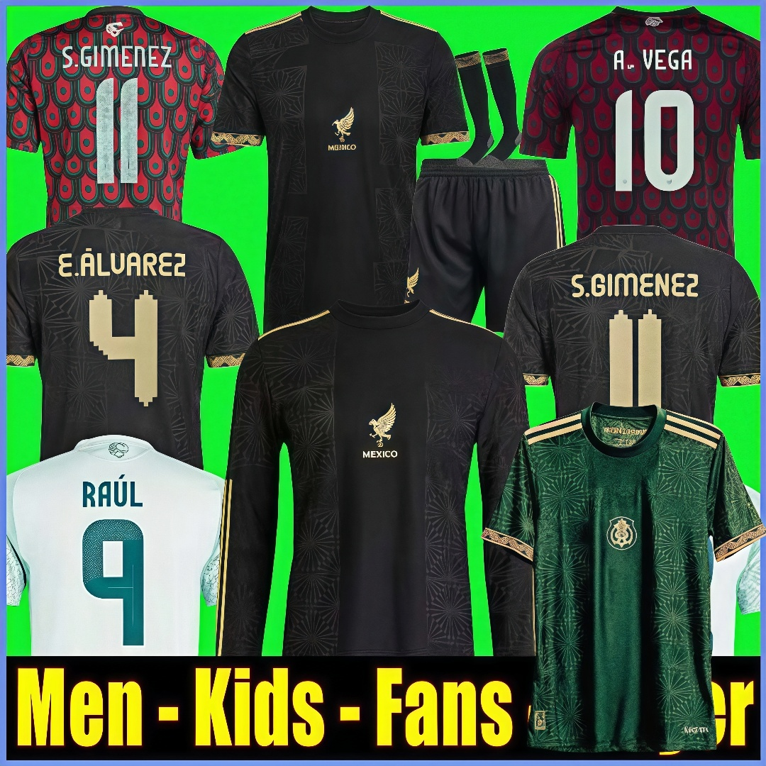 Mexico 2025 Copa America RAUL CHICHARITO Soccer Jerseys LOZANO 24 25 H.LOZANO Men Kids Football Shirts Uniforms Fans Player Version GIMENEZ 2025 Gold Cup