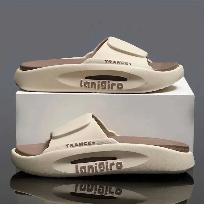 Shit-stepping slippers for men couples in summer good-looking outdoor wear thick-soled n-slip indoor bathing slippers Y250320