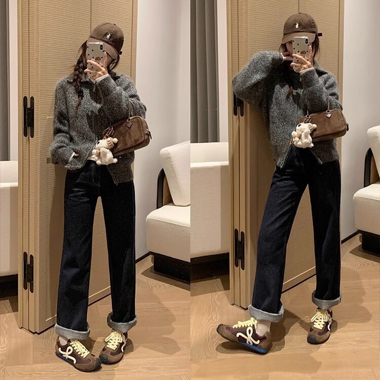 2025 New Su Yin Yin Same Style Crooked Toe Sports and Leisure Shoes Flat Bottom Lace Leather German Designer Fashion Training Women's Shoes
