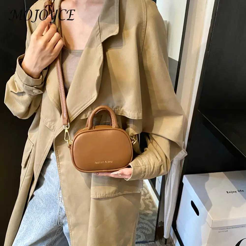 Womens PU fashion lipstick bag Adjustable shoulder strap Fashion cross body bag Zipper mini cute wallet Small wallet Y250319