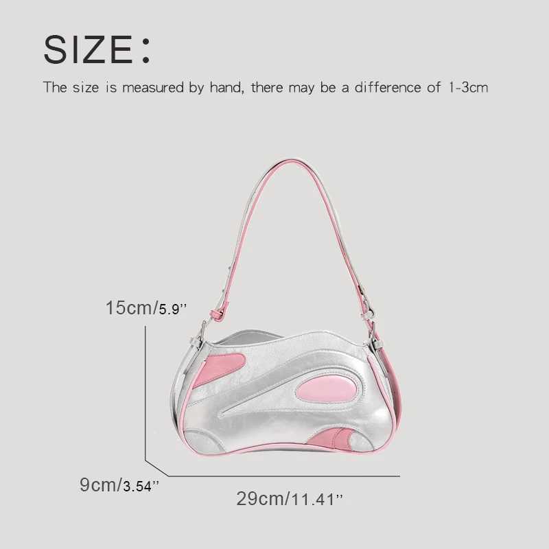 Japan Style Casual Bags For Women Luxury Designer Handbag And Purse 2024 New In PU Stitching Contrasting Color Underarm Shoulder Y250319