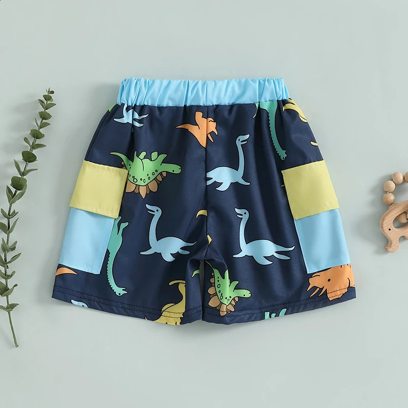 Childrens beach swimming trunks cute animal print shorts quick drying board with mesh lining and drawstring waistband 250312