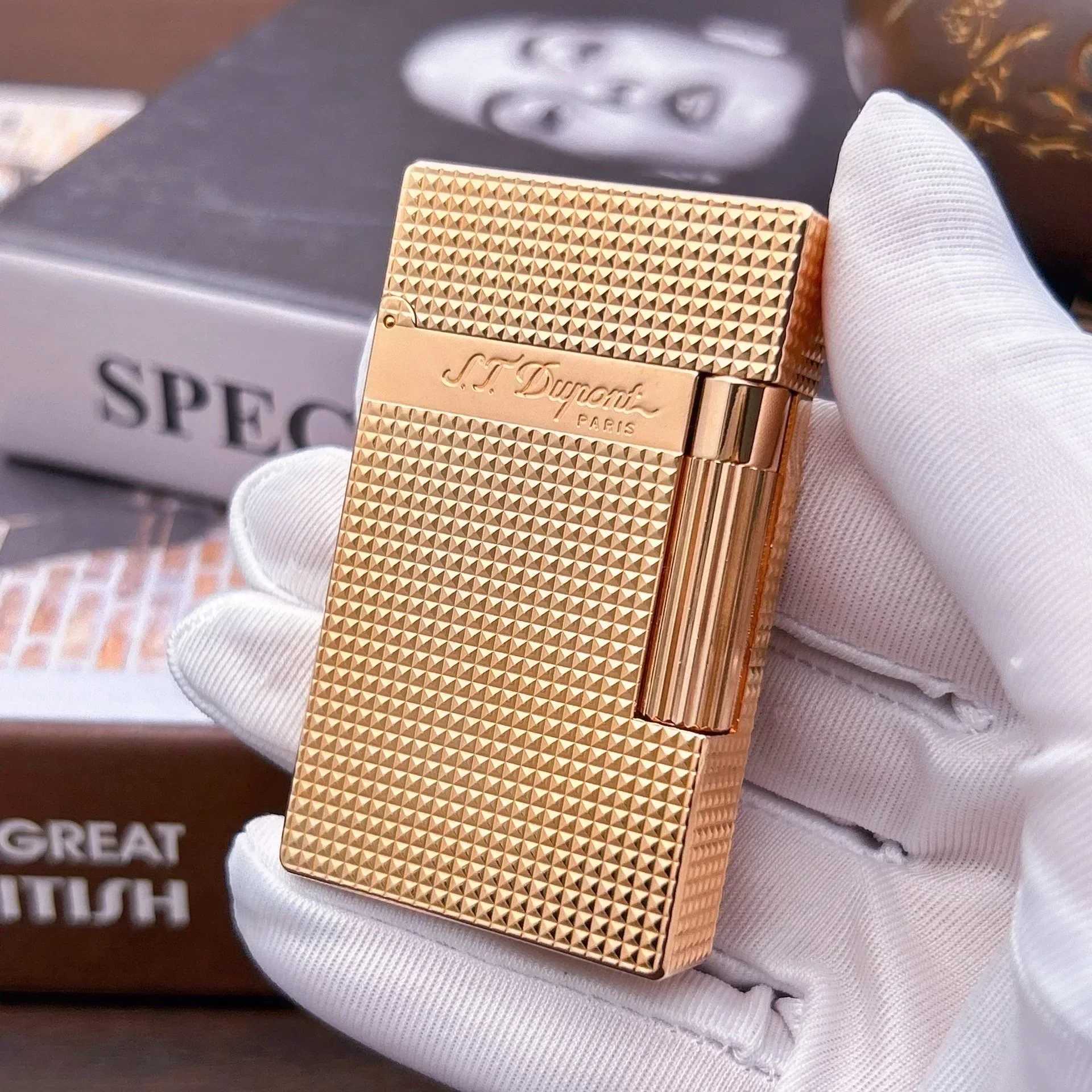 S.T. Dupont lighter classic Paris nail style crisp sound lighter top manufacturer quality gift for menC250319