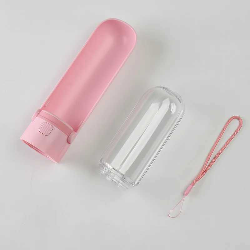 Portable Pet Dog Water Bottle Drinking Bowls For Small Large Dogs Travel Wallking Dog Feeding Water Dispenser Pet Supplies 420ml Y250319