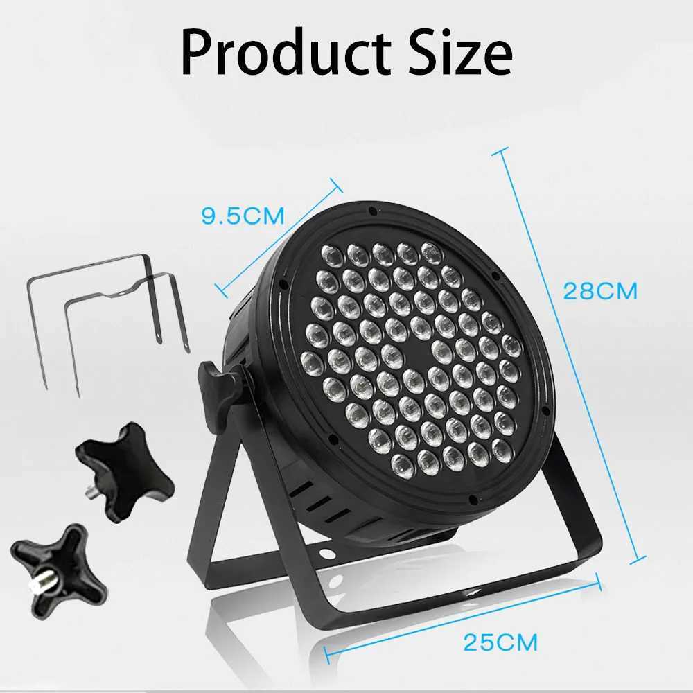 1/2/4/8pcs 60 LED Stage Flat For Lighting Effect RGBW 3IN1 DMX 512 DJ Disco Party Holiday Christmas Bar Club Wedding Show Lights Z250320