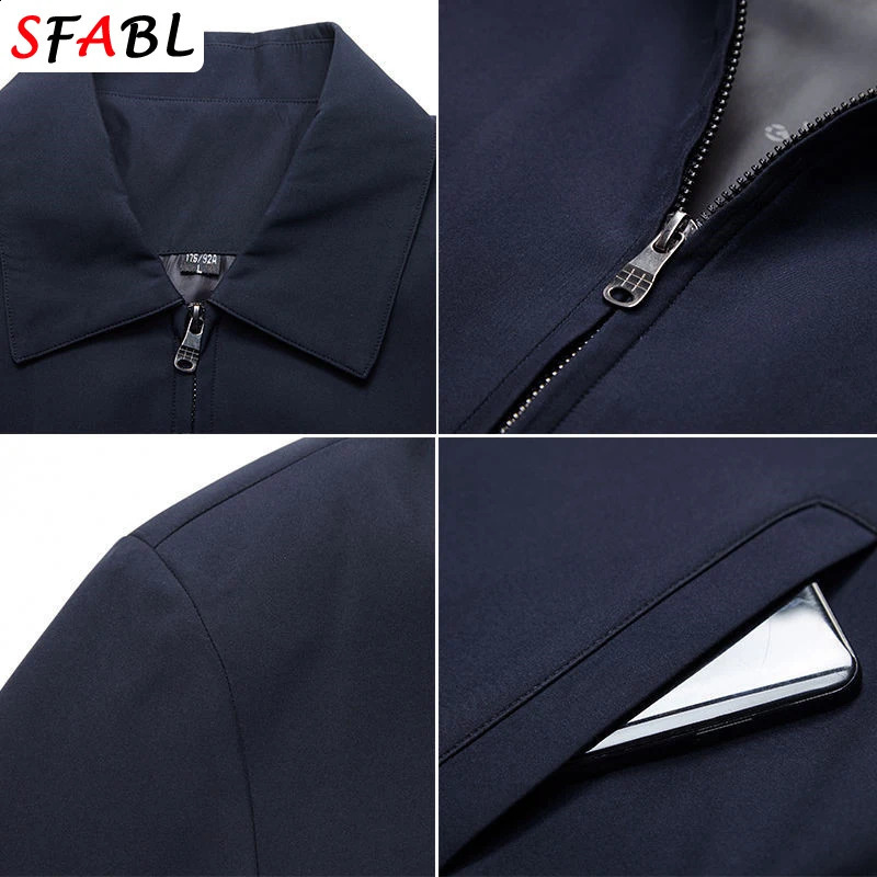 Loose casual business mens jacket formal social solid color y office dress spring and autumn styles 250317