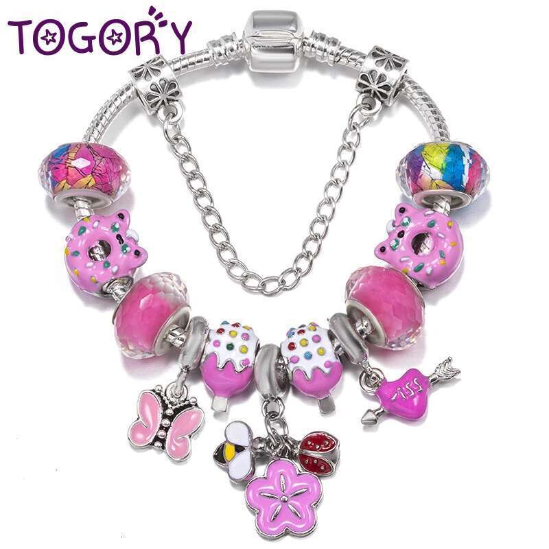 Bees Butterfly Pendant Charm Bracelets Fits DIY Brand Bracelet Bangles For Women Men Kids Bijoux Pulseras Jewelry Gift
