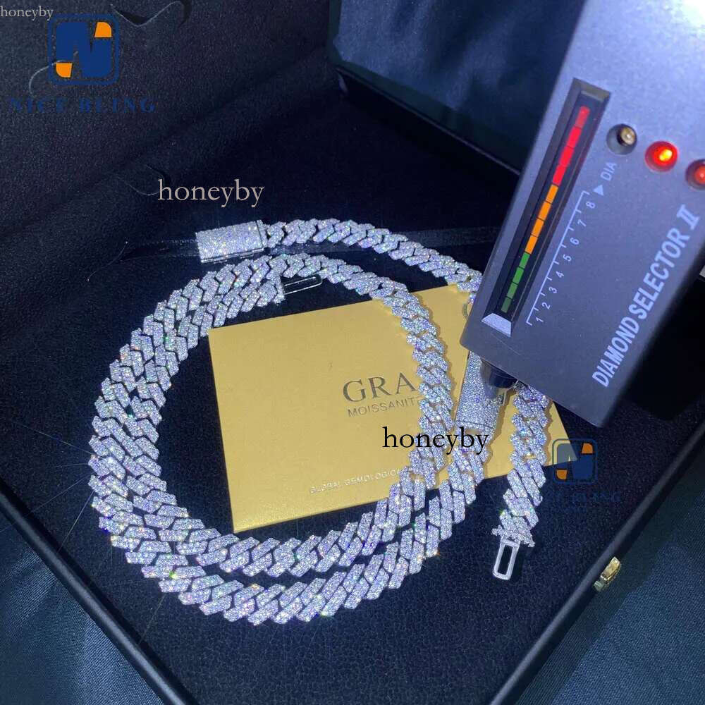 8mm 10mm hip hop necklace fashion style s vvs iced out jewelry moissanite dia cuban k chain