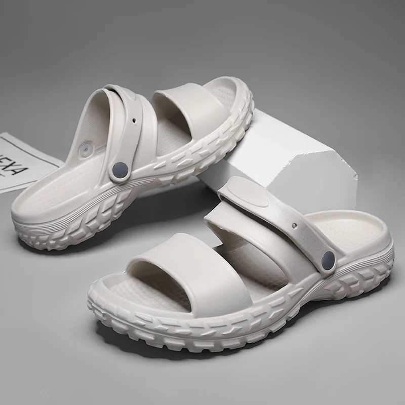 Summer mens slippers comfortable platform outdoor sandals 2024 beach flip slippers N-Slip soft slippers Y250320