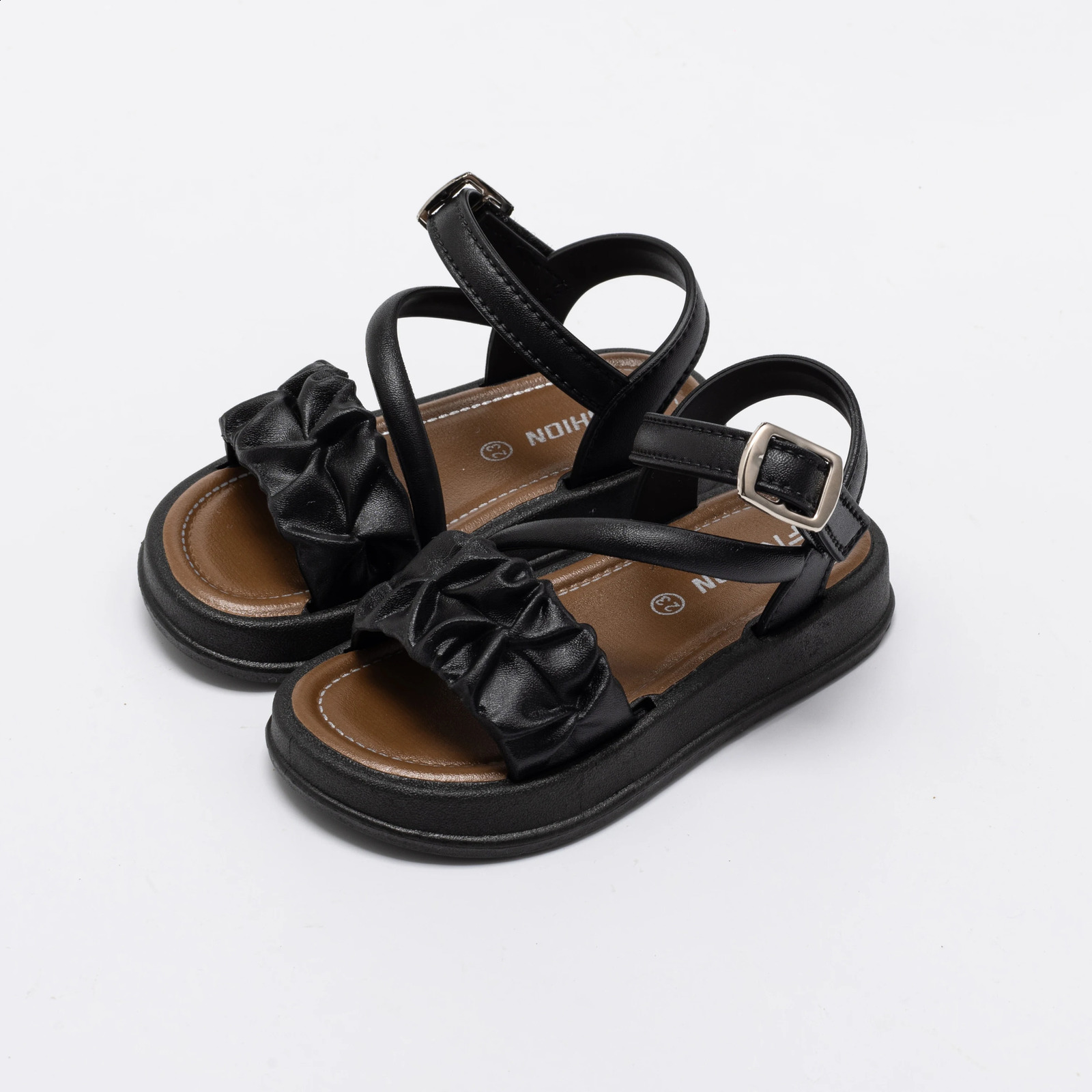 Fashionable and minimalist childrens sandals with exposed toes suitable for outdoor vacations girls 250304