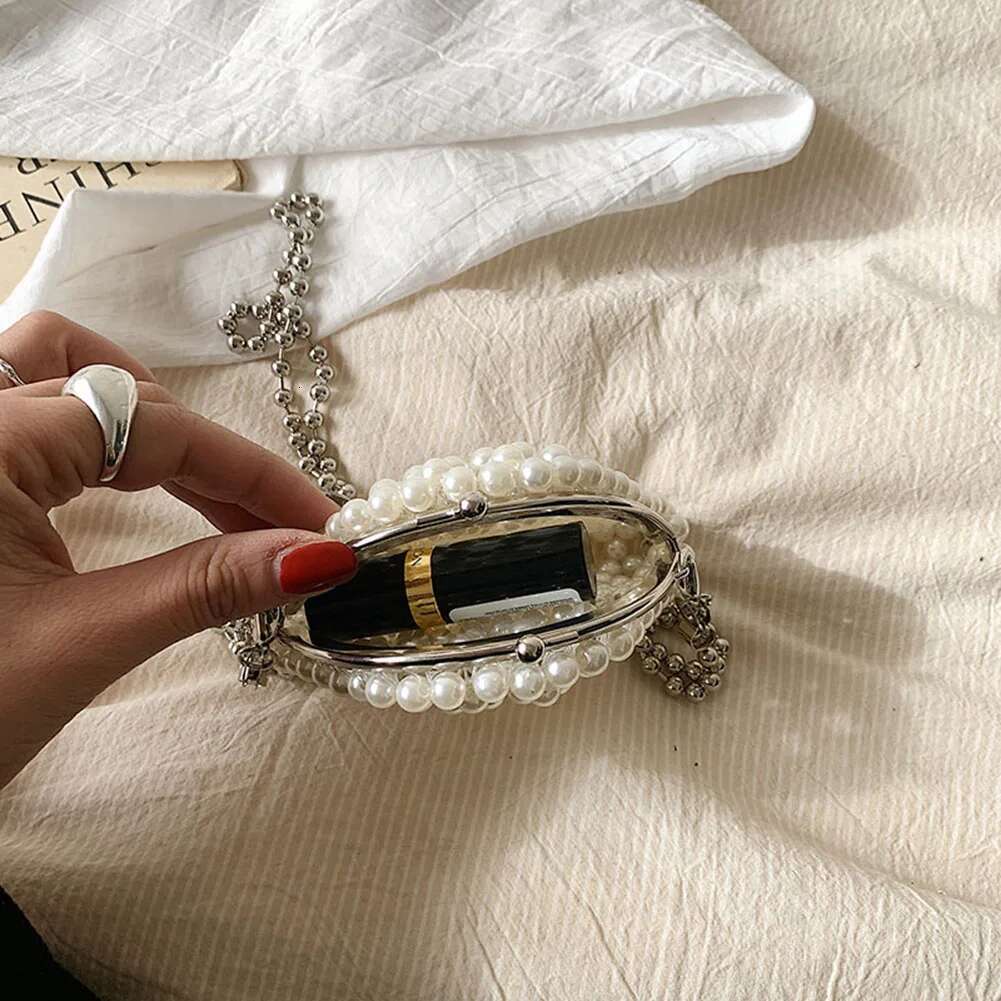 Pearl Women Handbag Fashion Mini Evening Bags Casual Hand Beading Elegant Purse Cute Holiday Gift Party Dinner