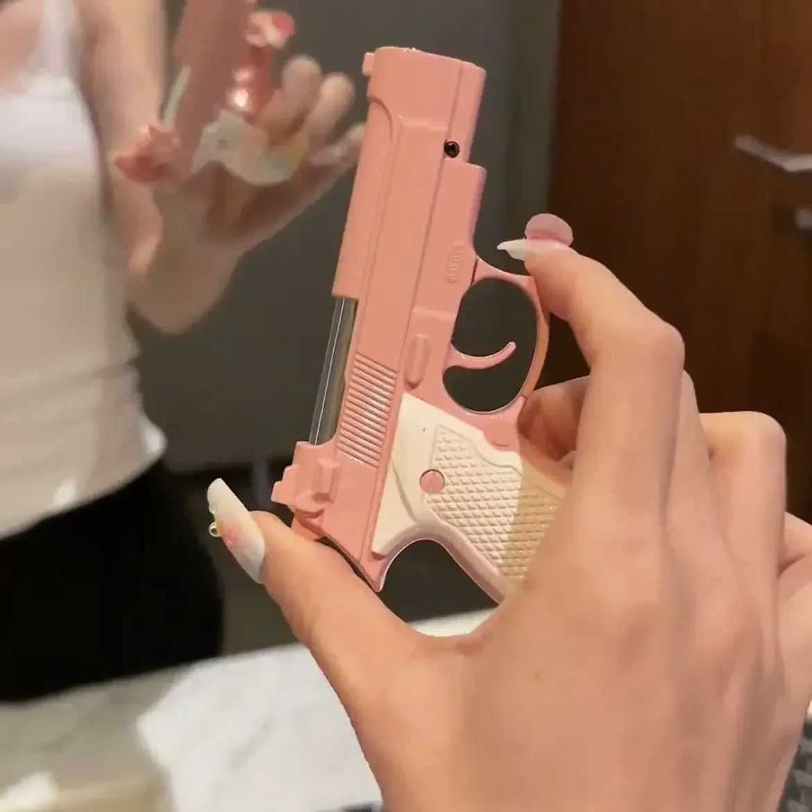 New windproof portable inflatable cigarette lighter spray colored flame gun torch butane cigarette lighter accessories smoking gift M250320