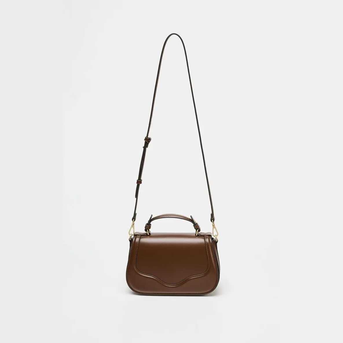 New retro leather cross body bag for women 2025 designer womens flip shoulder bag armpit handbag and wallet Y250319