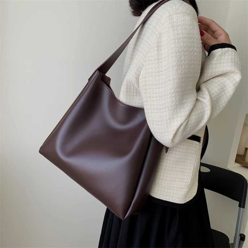 LEFTSIDE Fashion Leather For Women 2025 Tend Female Simple Large High Capacity Shoulder Side Bag Handbags And Purses Y250319