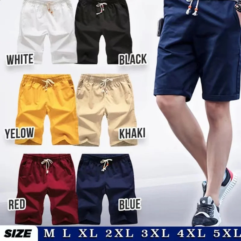 2024 mens casual shorts fitness jogging pants vintage classic color clothing waist pendant bead drawstring sports 250312