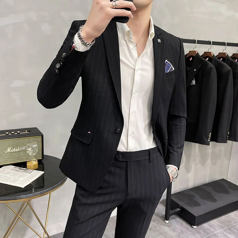 Suit Trousers Highquality Twopiece Groom Wedding Highend Business Casual Banquet Everything Costume Homme De Luxe 250311