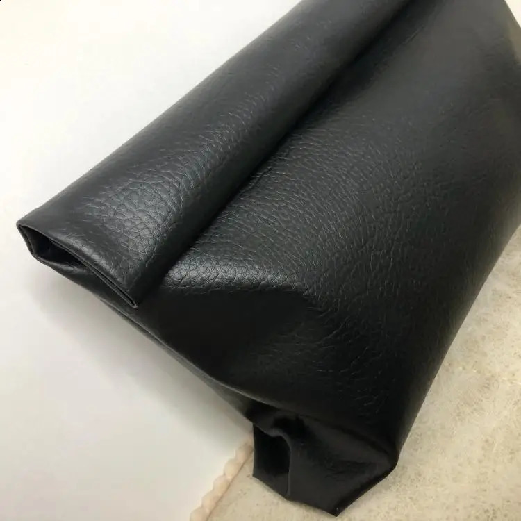 Solid color womens clutch bag soft PU leather evening trend party girl envelope large capacity black 250317