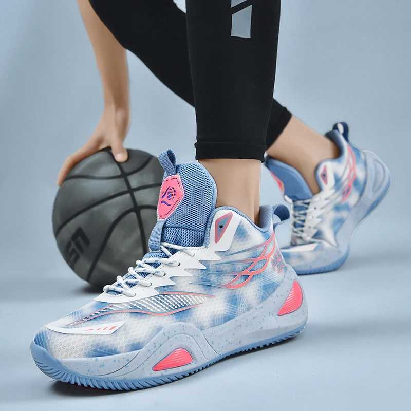 Mens basketball shoes fashionable sports shoes mesh breathable outdoor high-end basketball shoes lightweight design street basketball shoesW250320