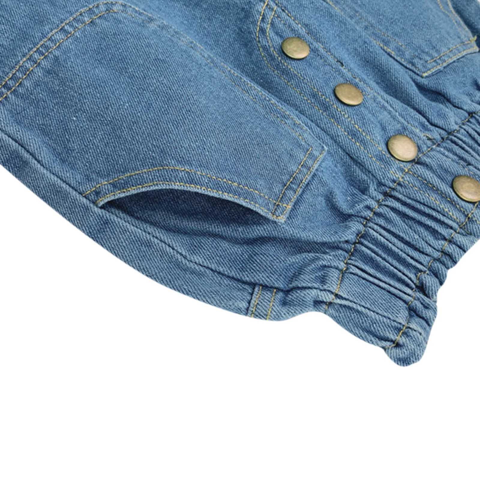Quick view Wish list 0-5Years Toddler Baby Girls Jeans All-Match Elastic Waist Denim Ripped PantsT250326