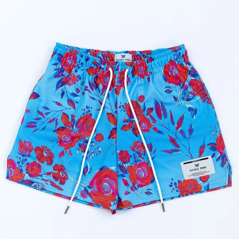 RYOKO RAIN summer mens shorts men and womens fashion beach seaside casual mesh sports quickdrying quarter pants 250319