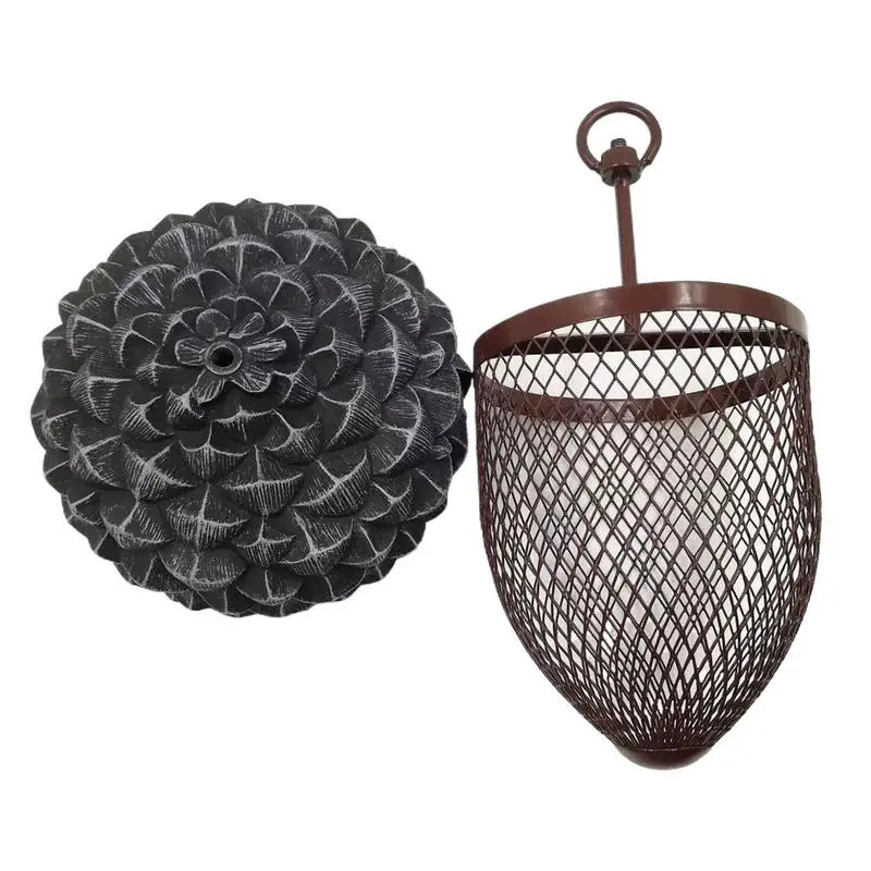 Acorn Bird Feeder Metal Resin Craft Natural Feeding Accessories Hanging House Mesh Wildfinch 250320