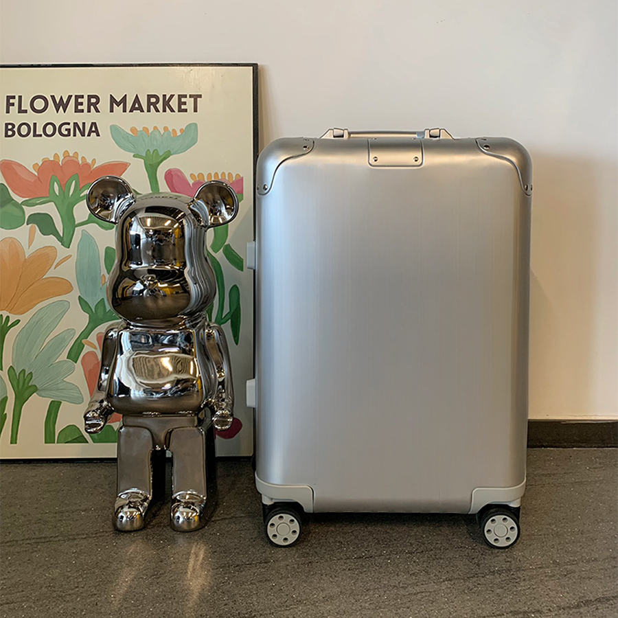 Suitcases Travel Luggage Rolling Luggage Suitcase Men Women Suitcase Designer Luggage Aluminum Alloy Boarding Case 21/26/30 Inches Leather Handle