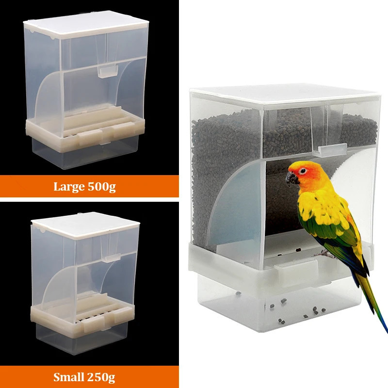 1 pet feeder anti splash food container parrot hanging automatic Bago tiger skin peony 250320