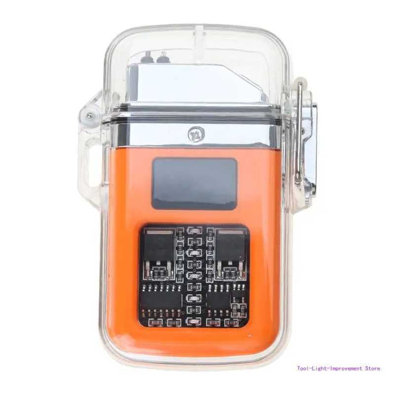 C63E Electric Dual Waterproof USB Rechargeable Lighters for Outdoor Traveling Camping Hiking PortableC250319