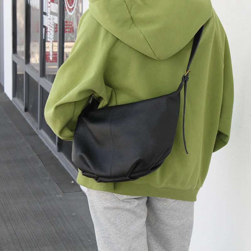 New Hobos Casual Genuine Leather Women's Bags Large Capacity Tote 2024 Trendy Soft Cowhide Single Shoulder Crossbody Bag