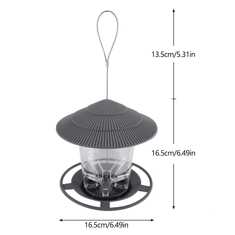 Plastic bird feeder transparent suspension peanut and nut feeding station outdoor garden seed food dispenser bracket container 250320