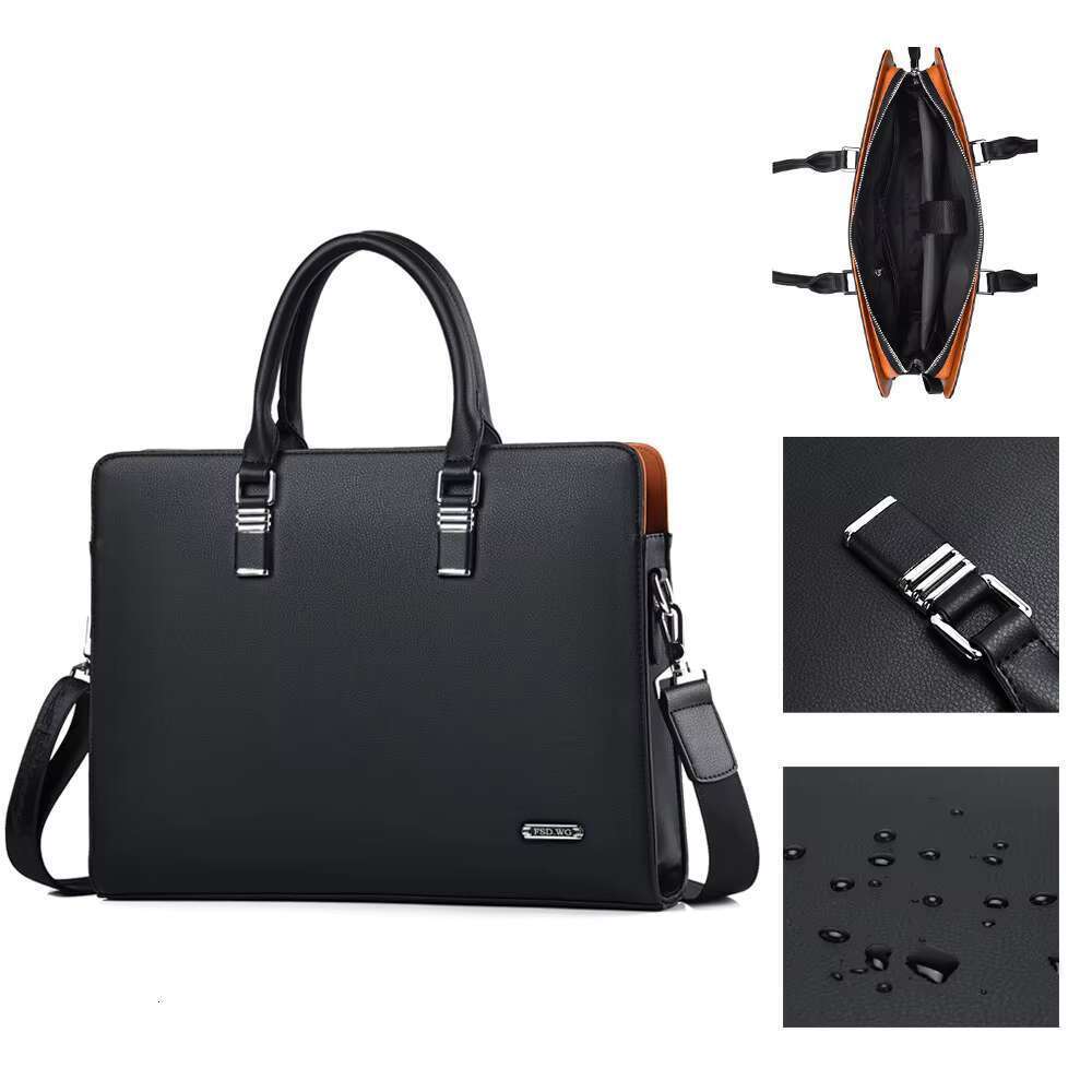 Briefcase Men: Hot High-Capacity PU Leather Office Briefcases For Men, Laptop Business Bag Men: Men,