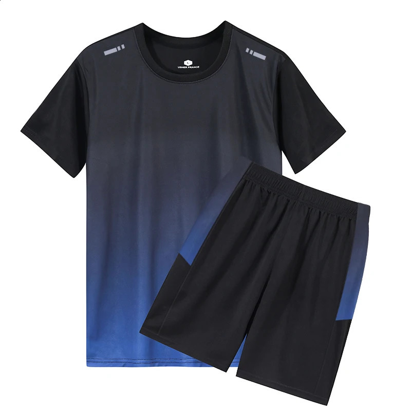 Sports suit mens short sleeved shorts casual running clothes short sleeved T-shirts mens casual sportswear large g 250319