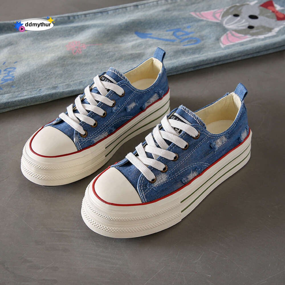 CRLAYDK 2024 Classic Women's Canvas Sneakers Lace Up Platform Casual Low Top Fashion Skate Walking Tennis for Ladies Loafers ddmythur