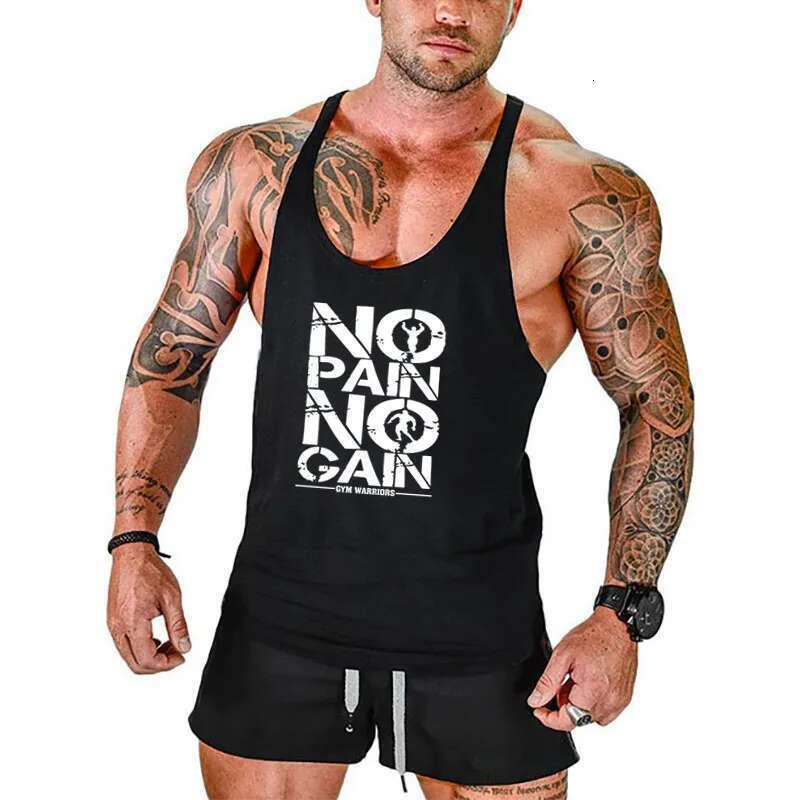 Gyms Training Sleeveless Shirt Stringer Tank Top Men Bodybuilding Clothing Fitness Men Sportswear Vests Muscle Singlets