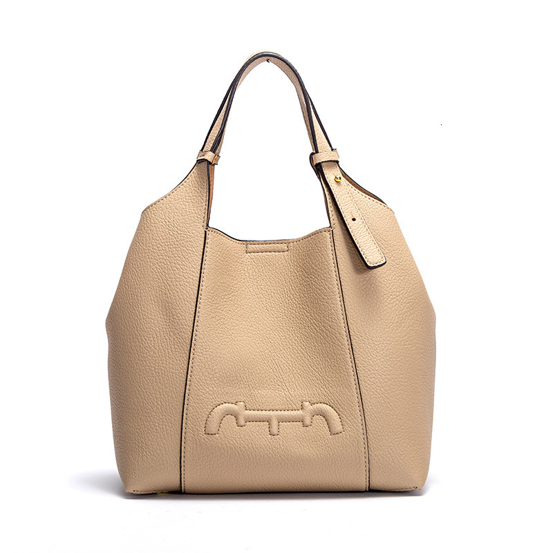 2025 Spring New Simple Solid Color Design Women's Fashion Large Capacity Exquisite Niche Versatile Handheld Bucket Bag