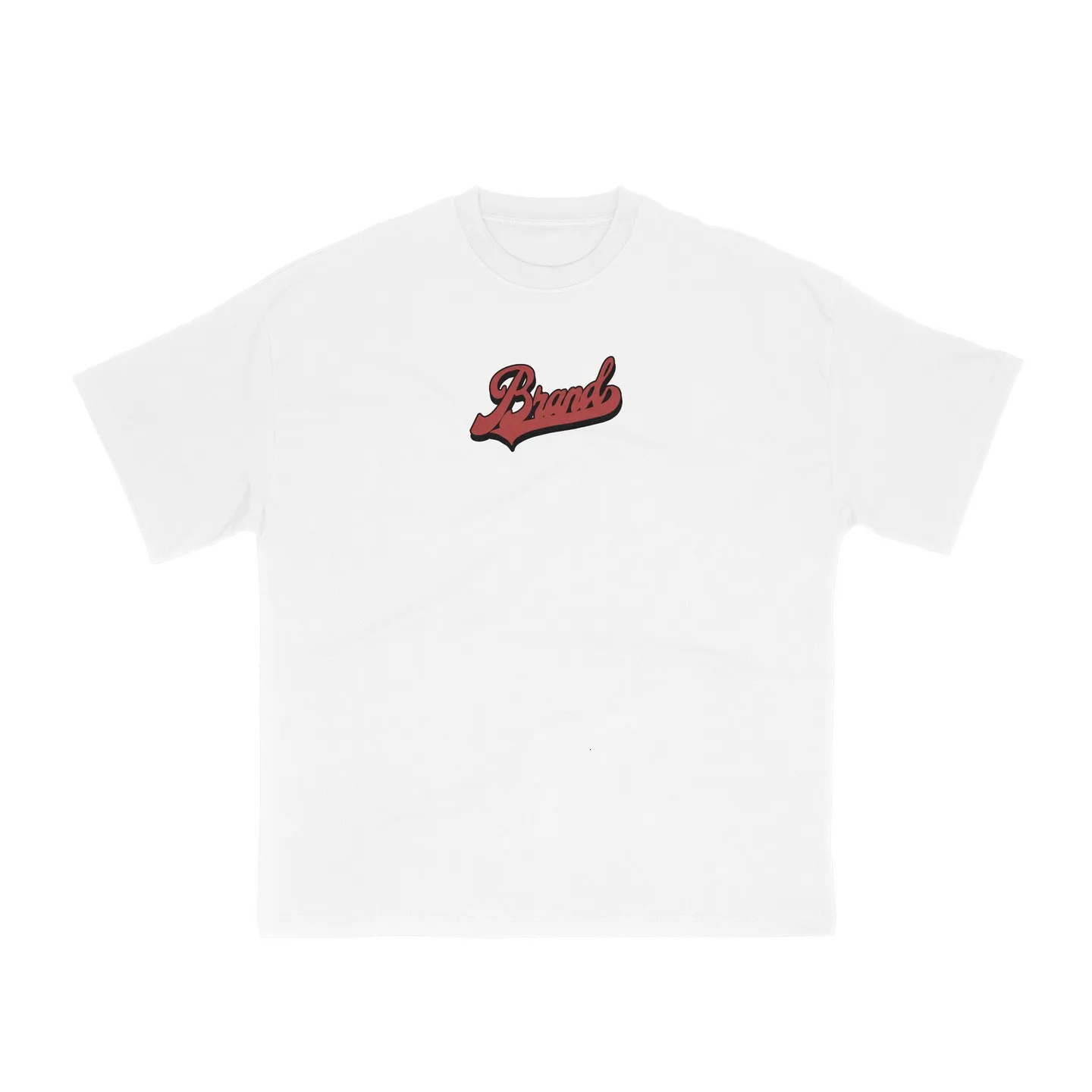 American retro Y2K 2025 crew collar cotton print oversized hiphop Tshirt mens highquality loose trend short sleeved womens INS 250318