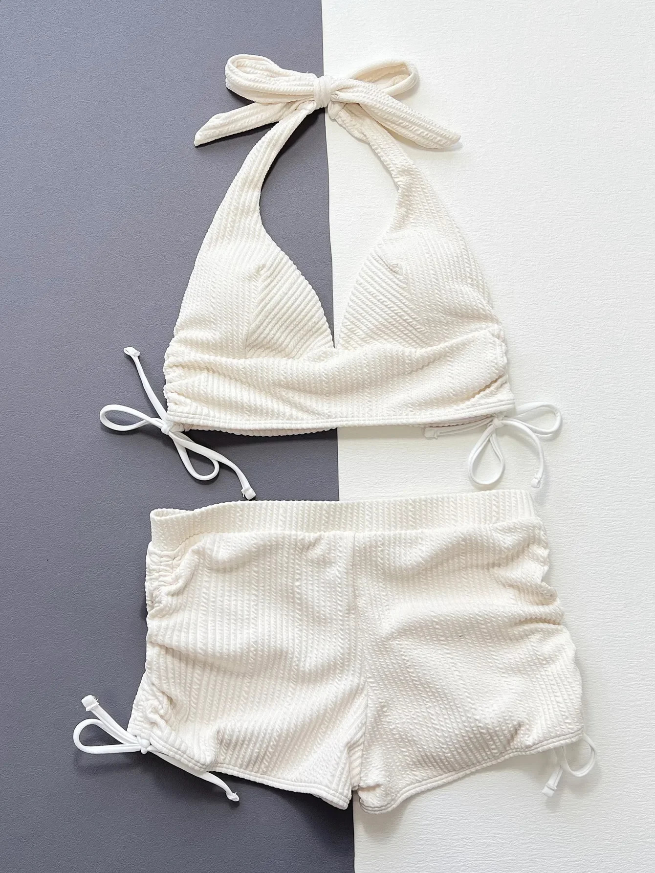Sexy White Push Up Bikini High Waist Swimwear Women Swimsuit Micro Biquini Brazilian Bathing Suit Mujer Summer Beachwear 250319