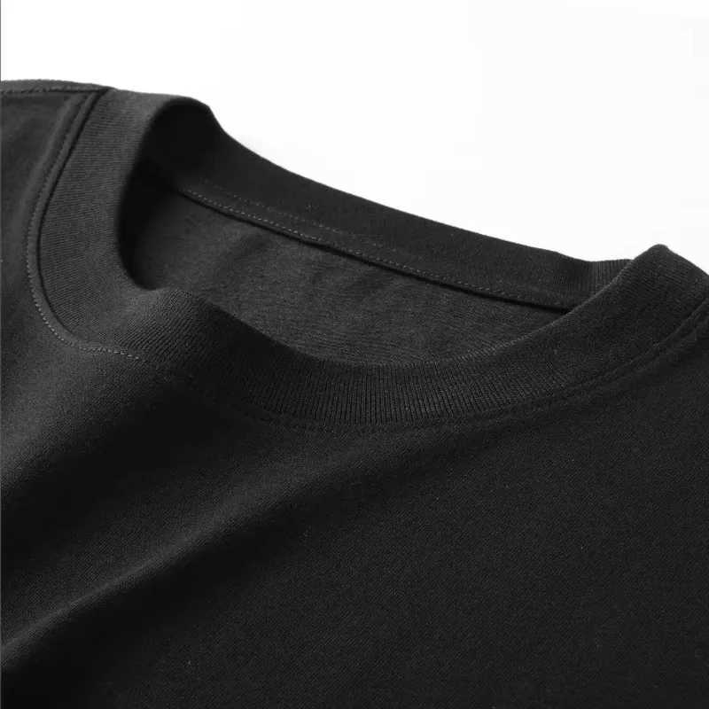 Big Shark Mens Fitness Wide and Heavy Cotton Round Neck Casual Sports Short Sleeve T-shirt Cotton Fitness Short Sleeve TopT250319