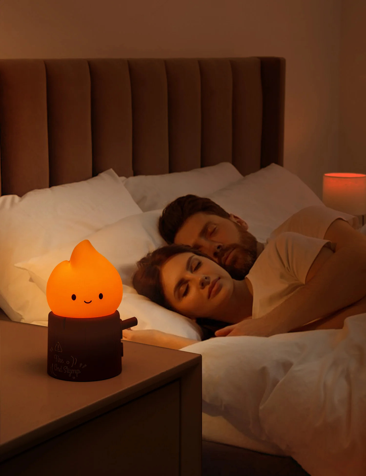 Flameless Candles Night Light Cute Kerosene Sleeping Nightlights Dimmable 2 Lighting Modes Bedside Lamp For Kid Bedroom 250319