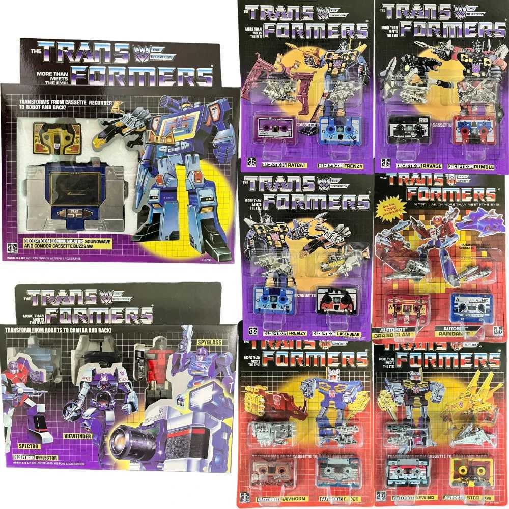 Transformation G1 Reissue KO Soundwave Reflector Laserbeak and Frenzy Slamdance Action Figure Toy Gift CollectionT250320