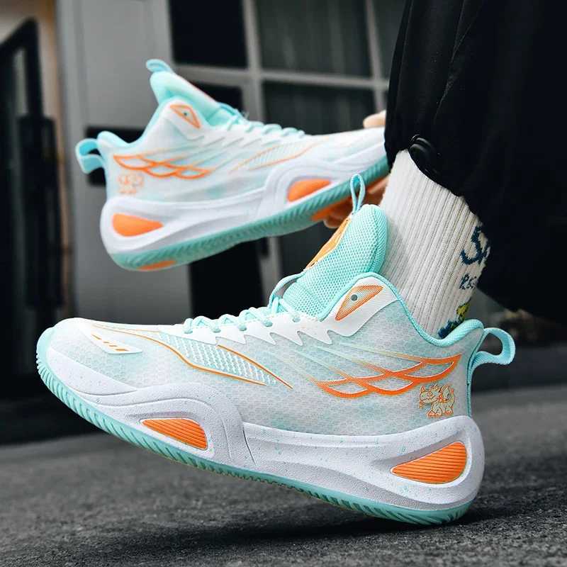 Teen Match Pro Basketball Boots Luxury Sneakers Men Autumn Male Basketball Shoes Breathable High-top Sports Field Training SneakersW250320
