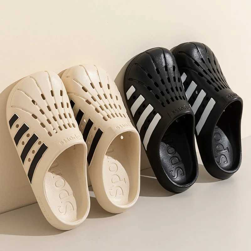 Mens Summer Beach Sandals Unisex Casual Gardens Outdoor Wide Toe Cross Sandals for Ladies N Slip House Shower Slippers Y250320